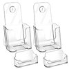 zavekia Acrylic Brochure Holder.4 inches Wide Brochure Holder Wall Mount Clear Countertop Organizer Literature Holders (2)