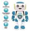 Lexibook - Powerman Jr. Smart Interactive Toy That Reads in The Mind Toy for Kids Dancing Plays Music Animal Quiz STEM Programmable Remote Control Boy Robot Junior Green/Blue - ROB20EN