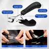 Nail Clipper for Ingrown or Thick Nail, Kaasage Podiatrist Toenail Clippers with Surgical Stainless Steel Sharp Curved Blades & Anti-Slip Handle, Professional Nail Cutter for Men, Women and Seniors