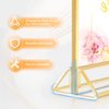 HIIMIEI Acrylic Gold Frames Sign Holders 4x6, Double Sided Table Menu Display Stand, Wedding Table Numbers Holder(6 Pack)