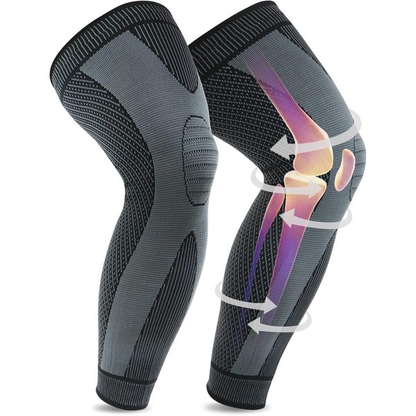 beister Full Leg Sleeve, Thigh High 20-30mmHg Graduated Compression Stockings for Women & Men, Knee Compression Sleeves, Knee & Calf Support for Meniscus Tear, ACL, Arthritis, Joint Pain Relief, Sport
