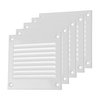 Vent Systems 4'' x 4'' Inch Pack of 5 White Air Vent Cover Metal Air Return Grill with Built in Pest Guard Screen HVAC Vent Cover for Home Improvement Vent Duct Cover 100x100 mm