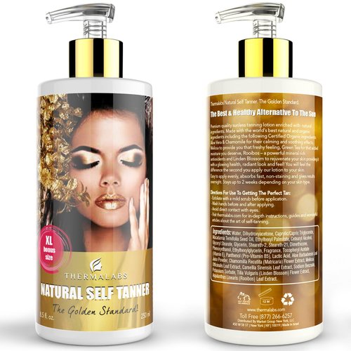 Organic Self Tanner: Get a Sexy Tan Without the Sun Damage! Sunless Tanning Lotion Perfect For Medium To Dark Or Fair Skin. Apply To Face And Body! (8.5 oz)