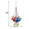 Jinkoozz Bird Toys, Parrot Ball Toys with Bells, Colorful Bird Chewing Toys, Bird Cage Accessories, Suitable for Birds Parrots Parakeets Cockatiels