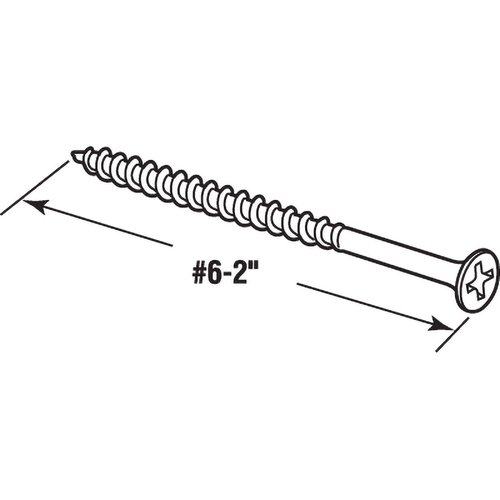 Prime-Line MPSC7849-100 Drywall Screws, #6 x 2 In., Coarse Thread, Phillips Head Drive, Flat (100 Pack)