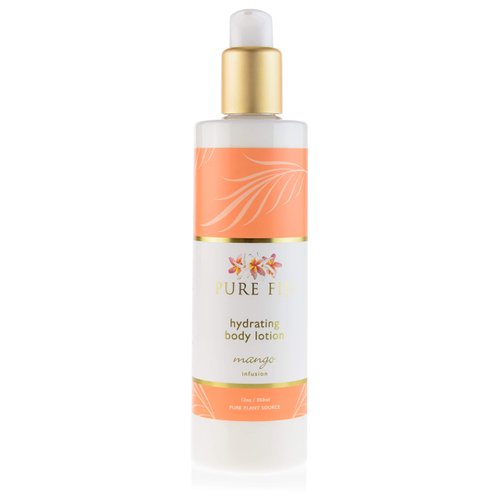 PURE FIJI Body Lotion Hydrating - Moisturizing Lotion for Dry Skin with Coconut Milk and Vitamin E, Organic Body Lotion For Women and Men, Mango Scent, 12 oz