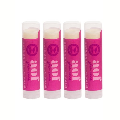 American Ostrich Farms Hydrating Lip Balm, 4-Pack, Passionfruit