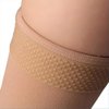 PPXGOGO Thigh High Compression Socks, Firm Support 20-30 mmHg Gradient Compression Stockings with Silicone Band. Treatment for Running, Edema, Varicose Veins, Pregnancy, Nursing.(Nude-open,M)