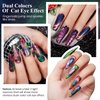 MIZHSE 9D Cat Eye Gel Nail Polish: Magnetic Gel Polish Set 10 ml 6 Colors with 2 Magnet Sticks, Chameleon Magic Galaxy Shiny Effect Cateye Nail Gel Soak off Nail Art Gift for Ladies
