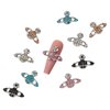 30Pcs Nail Charms - 3D Planet Nail Art Rhinestones, Cute Glitter Shiny Saturn Shape y2k Nail Charms Nail Accessories for Women Girls Nail Decoration Jewelry Making Crafts