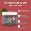 Amira Beauty Pomegranate Sugar Body Scrub Exfoliating Ultra Hydrating Moisturizing Scrub - Fights Acne, Cellulite, Stretch Marks, Scars & Wrinkles (14oz)