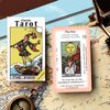 Tarot Cards for Beginners, Classic Tarot Cards with Meanings on Them, 78 Tarot Deck Set, Learning Tarot Deck, No Guide Book Needed, Learning Tarot Cards Set, Tarot Deck Fortune Telling Game (White)