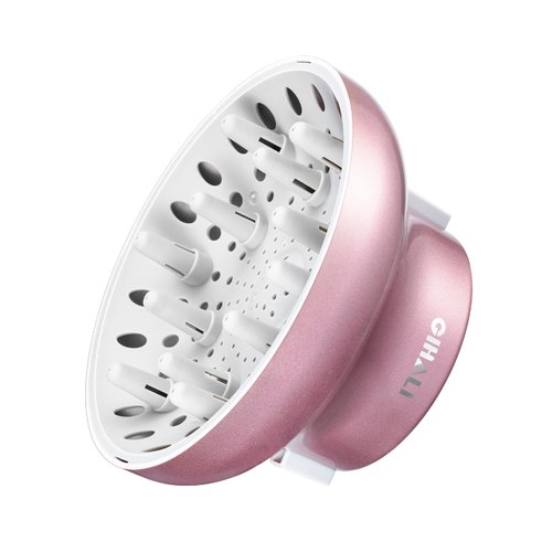 GIHALI Universal Hair Diffuser “Super Sturdy” 1.7 Inch to 2.6 Inch for Natural Curly and Wavy Hair, Hair Dryer Attachment (Rose Gold)