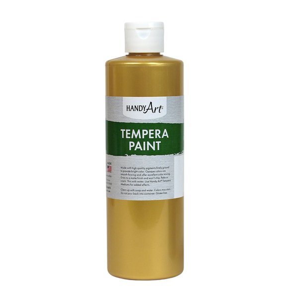 Handy Art Tempera Paint 16 ounce, Metallic Gold,231-162