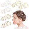 6 Pcs Hair Fork Clip Metal Hair Side Combs Bun Updo Hair Sticks French Twist Hair Tool Bun Hair Pins Clips Grips for Women Girls Hair Styling Tool Accessories
