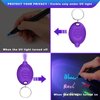 Daemson Invisible Ink Pen, Spy Pen with 3 PCS Mini UV LED Keychain Flashlight, Disappearing Ink Magic Pen with Black Light Markers for Secret Notes, Fit for Christmas Halloween Holiday Gifts (3 PCS)