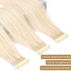 6D First Generation Hair Piece, 100% Real Natural Hair Extensions, Can Perm and Dye Hair No Tangling, Ten Bunches in a Row (16Inch, 18P613）