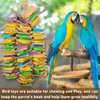 MYFAMIREA Parrot Toys for Medium Birds, Parrot Chewing Toy Cardboard Bird Toys Natural Wooden Bird Cage Chewing Toy for African Greys, Cockatoos, Macaws, Small and Medium Birds