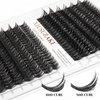 XIUSUZAKI Lash Clusters C Curl DIY Eyelash Clusters 60D+80D 280pcs Cluster Lashes 10-16mm Cluster Eyelash Extensions Individual Lashes Wispy Soft Lash Extensions At Home(60D+80D 0.07C,10-16mm Mixed)