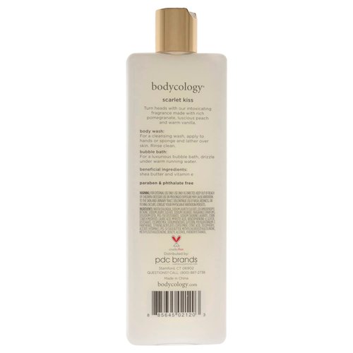Bodycology Scarlet Kiss Moisturizing Body Wash for Women, 16 Ounce