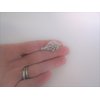 Small silver leaf alligator hair pin clip barrette for fine thin hair (Clip quantity: 2 clips)