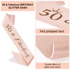 Semato 50th Birthday Decorations - 50th Birthday Sash and 50th Birthday Tiara Kit for Women 50th Birthday Gifts for Her Happy 50th Birthday Party Supplies and Favors