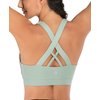 RUNNING GIRL Sports Bra for Women, Criss-Cross Back Padded Strappy Sports Bras Medium Support Yoga Bra with Removable Cups(WX2353D.Green.L)