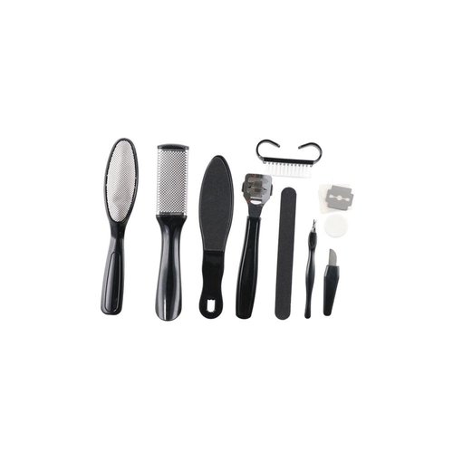 Vctitil 10pcs Professional Pedicure Tool Kit Callus Dead Skin Removal Foot File Stainless Steel Foot Heel Scraper Foot Care Brush Tools Set