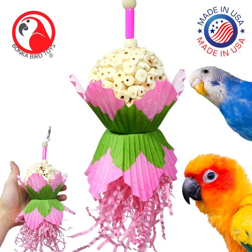 Bonka Bird Toys 2606 Sola Petal Toy, Natural Chewable Parrot Cage Toy, 10" x 5", Conure, Cockatiel, Parakeets, and Similar Breed Sizes