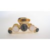 Generic Small gold metal and gray and white marble hair claw clip