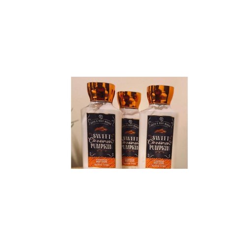 Bath and Body Works Sweet Cinnamon PUMPKIN Body Lotion, 8 oz. set of 3