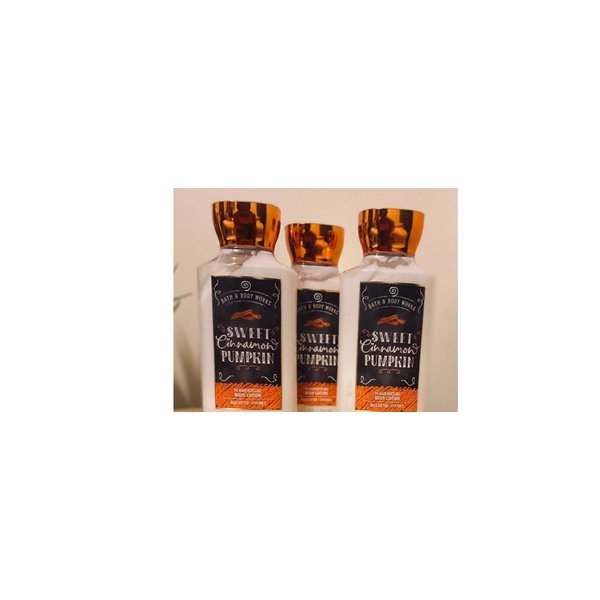 Bath and Body Works Sweet Cinnamon PUMPKIN Body Lotion, 8 oz. set of 3
