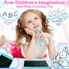 12 Inch LCD Writing Tablet for Kids, 2 PCS Reusable Toddler Drawing Board Colorful Screen Erasable Doodle Pad with Stylus Stencil, Educational Learning Toys Gifts for Girls Boys Age 3 4 5 6 7 8