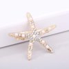 canjoyn 3 Pcs Baroque Fancy Gold Tone Alligator Hair Clips Dragonfly Starfish Hair Clips Bridal Pearl Prom Hair Pins Wedding Hair Barrette Accessories Jewel Hair Pin for Women Girls (Star)