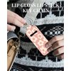 KLLRO RUO Chapstick Holder Keychain Fashion Lipstick Sleeve Lip Balm Portable Pocket Lip Gloss Tube Holder Clip-on Makeup Travel Accessories - Pink Flower