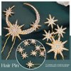 Casdre Star Hair Pins Rhinestone Bridal Hair Pieces Sparkly Crystal Bride Wedding Celestial Hair Accessories for Women and Girls