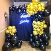 Black and Metallic Gold Balloons, 50PCS Black and Gold Balloons Party Decorations 12 Inch Black & Gold Confetti Party Balloons for Birthday,Graduation,New Years,Wedding Party Decorations