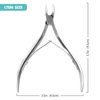 Kootinn 2 Packs Nail Cuticle Trimmer Professional Cuticle Cutter Stainless Steel Cuticle Nippers with Double Spring Cuticle Clippers Pedicure Manicure Tools for Fingernails and Toenails (Silver)