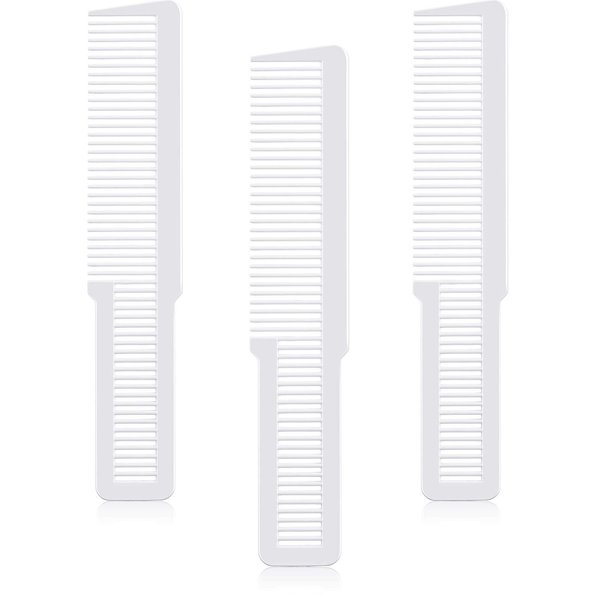 Potchen 3 Pieces Clipper Cutting Comb, Styling Comb, Barber Blending Styling Hair Comb, Heat Resistant Hair Cutting Combs for Barbershops, Households, Men and Women (White)