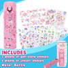 YOFUN Decorate Your Own Water Bottle with 11 Sheets of Unicorn Stickers & Glitter Gems, Craft Kit & Art Kit for Children, Gift for Girls Age 4 5 6 7 8 9 10 Years Old Kids, BPA Free Insulated (Pink)