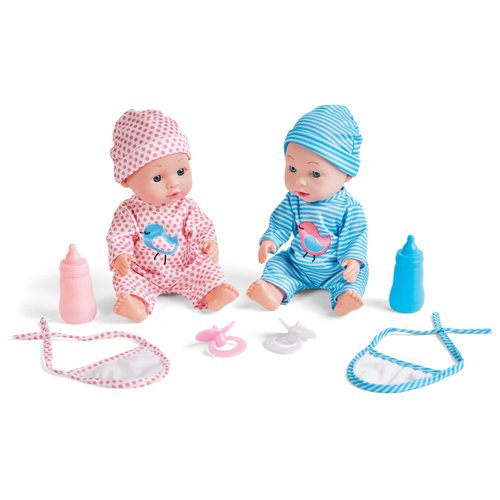 Kidoozie Care 'N Cuddle Twin Set - 2 Interactive Baby Dolls with Accessories for Toddlers 2+