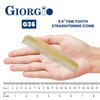 Giorgio G36 Handmade All Fine Tooth Pocket Comb for Men, Hair Comb Straightener for Everyday Grooming Styling Hair, Mustache and Beard for Men Women and Kids, Use Wet or Dry, Saw Cut and Hand Polished