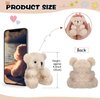 Chivao 20 Pcs Mini Plush Bears 4'' Small Bear Bulk Stuffed Animal Toys Tiny Soft Bear Doll Present Stuffers for Valentine's Day Gifts Baby Shower Favors Wedding Party(Brown, Apricot)