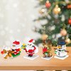 Erweicet 4 Pack 655PCS Christmas Building Block Toys Christmas Claus Snowman Elk Sleigh Building Kit Set for Kids Boys Girls Teens Christmas Stocking Stuffers Gifts