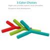 Teether Tubes for Babies 3-6 Months, 3 Pack Silicone Hollow Chew Tube Toy for Autistic Children, Y Shape Chewable Straw Baby Teether Toys for Infants Autism with Teething Nursing Biting Chewing
