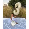 Cream White 3 Balloon, Cream Number Balloons 40 Inch, 3rd Birthday Decorations for Kids Girls Boys, Men Women Ivory Party Supplies for Party Decorations, Number 3 Balloon