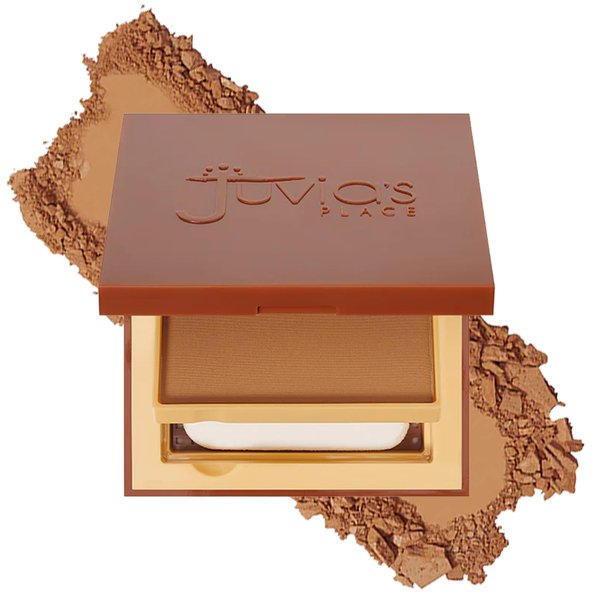 Juvia's Place I am Magic Powder Foundation M1 Cabo - Compact Pressed Face Makeup Professional Matte Clean Finish Skin Clarity Setting Powdered Blend Fresh Waterproof Blot Mirror Puff Cosmetics