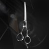AOLANDUO Barber Scissor (6 Inch)-EXTREMELY SHARP-Offset Design Using Japanese VG10 Stainless Steel Hair Cutting Scissor for Salon Stylists- Smooth Motion Fine Craftsmanship Barber Shears Silver White
