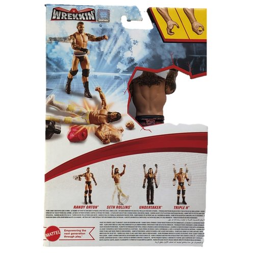 WWE Wrekkin Randy Orton 6-in Action Figure with Punching Action, Gripping Hands & Bendable Chair Accessory, Poseable 6-in Gift for Ages 6 Years Old & Up