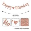 MonMon & Craft Happy Birthday Banner/Children Adults Boys Girls Birthday Party Decor/Birthday Party Decorations Rose Gold Glitter